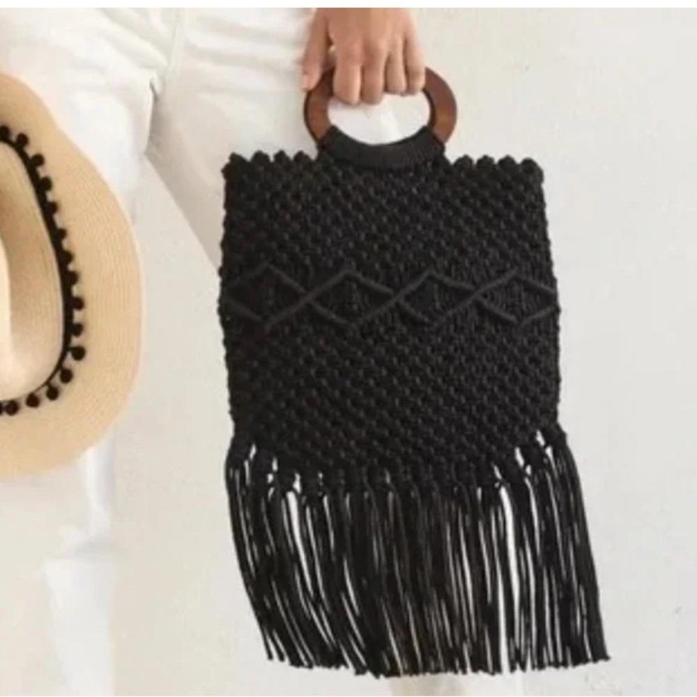 DANIELLE NICOLE Macramé Handbag